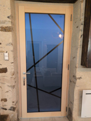 Porte mixte soho alu laqué à l’extérieur